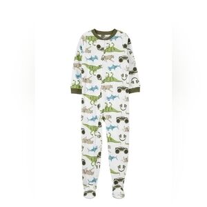 Carter’s boys dino zippered footie pajamas Size 5